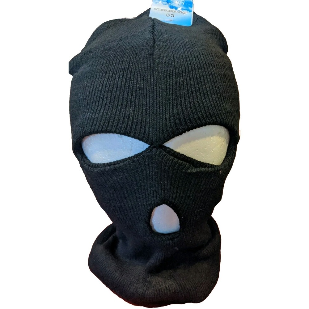 3 HOLE Face Mask Ski Mask Winter Knit Thermal Cap Balaclava Hood Army Tactical